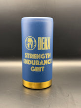 Load image into Gallery viewer, Slim Can Cooler - Navy/Gold