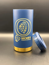 Load image into Gallery viewer, Slim Can Cooler - Navy/Gold